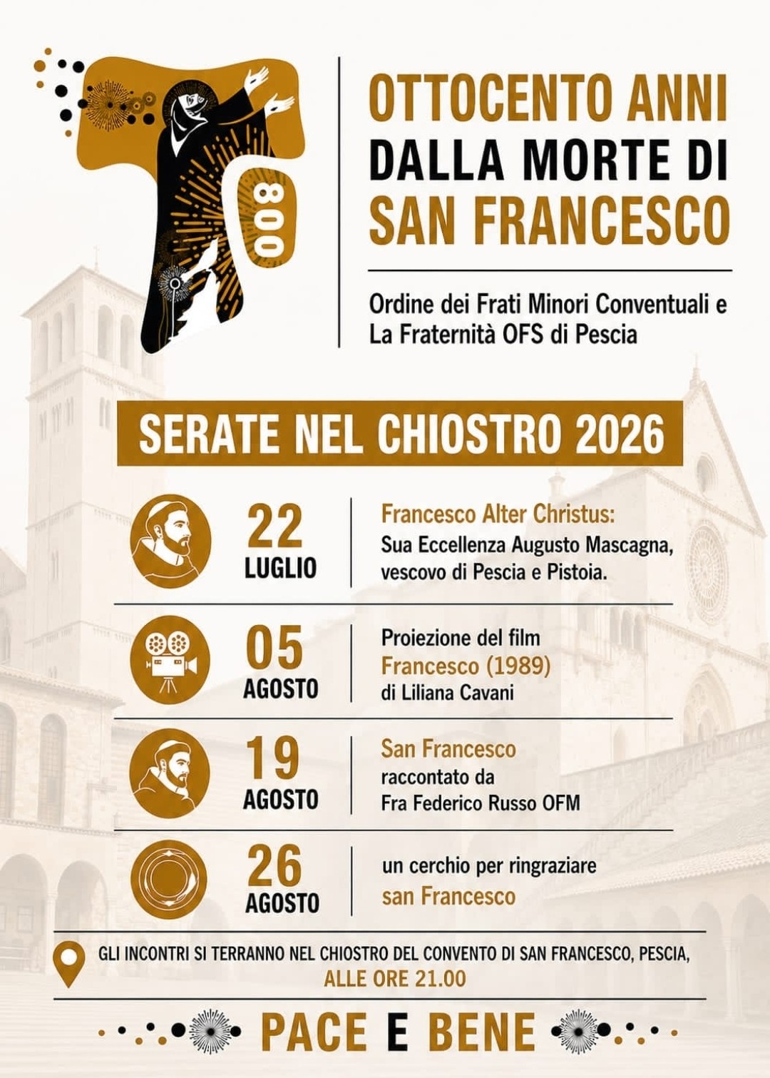 4 Serate nel Chiostro di San Francesco 1 serate nel chiostro san francesco pescia