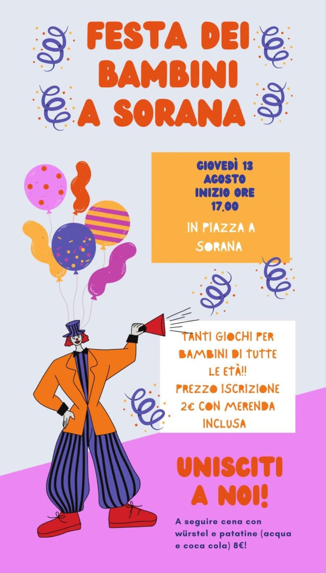 festa dei bambini a sorana