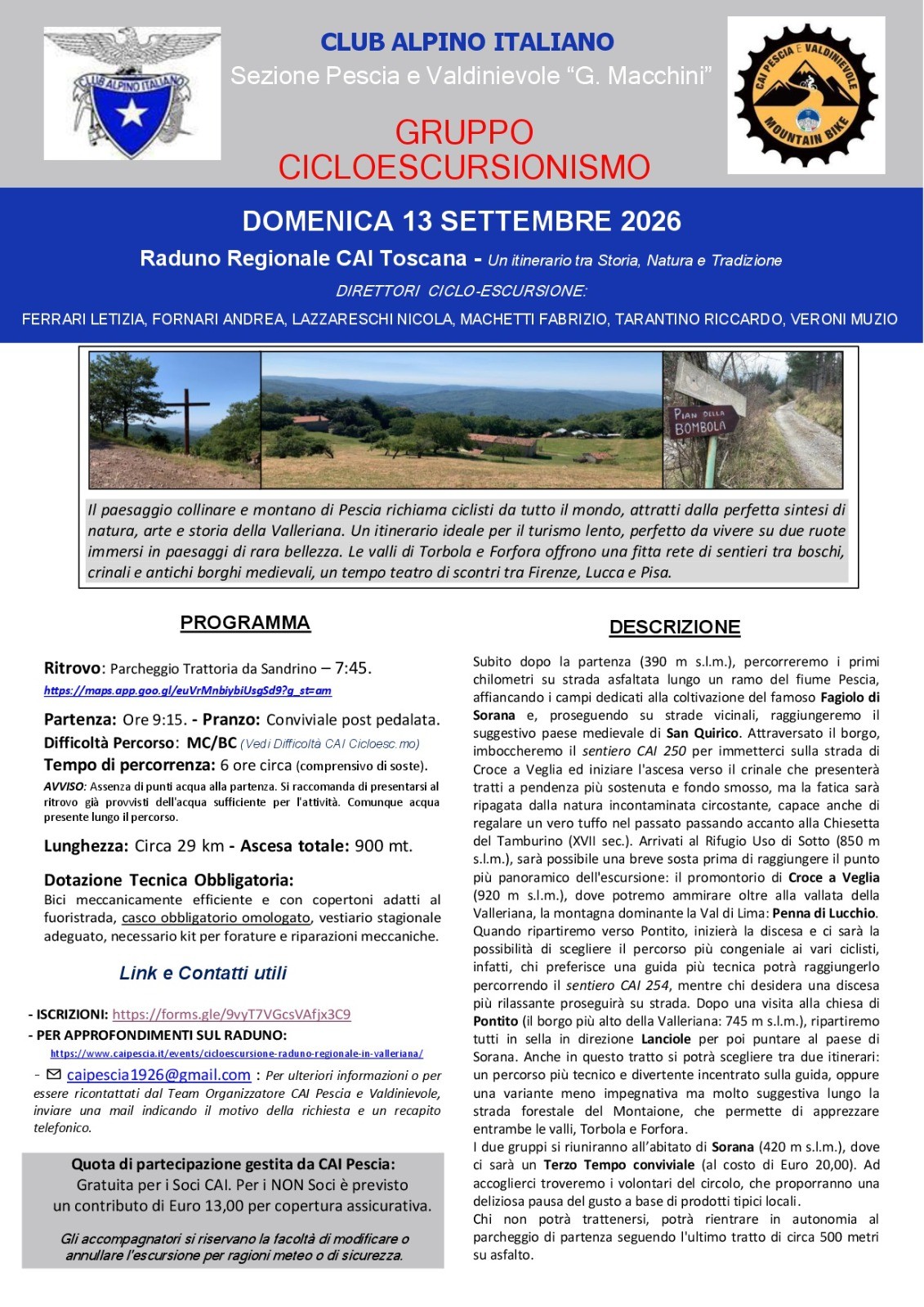cicloescursione in valleriana