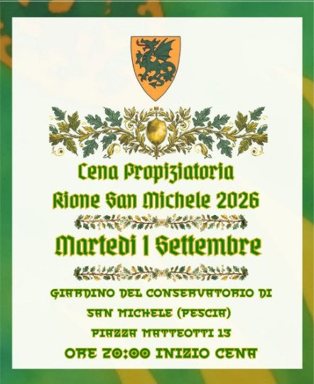 Cena Propiziatoria Rione San Michele 12 Cena Propiziatoria Rione San Michele 11